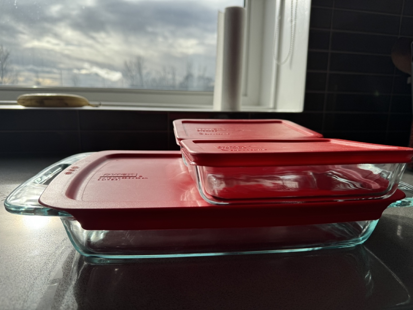Pyrex Glass Baking Dish with Lids - photo 2
