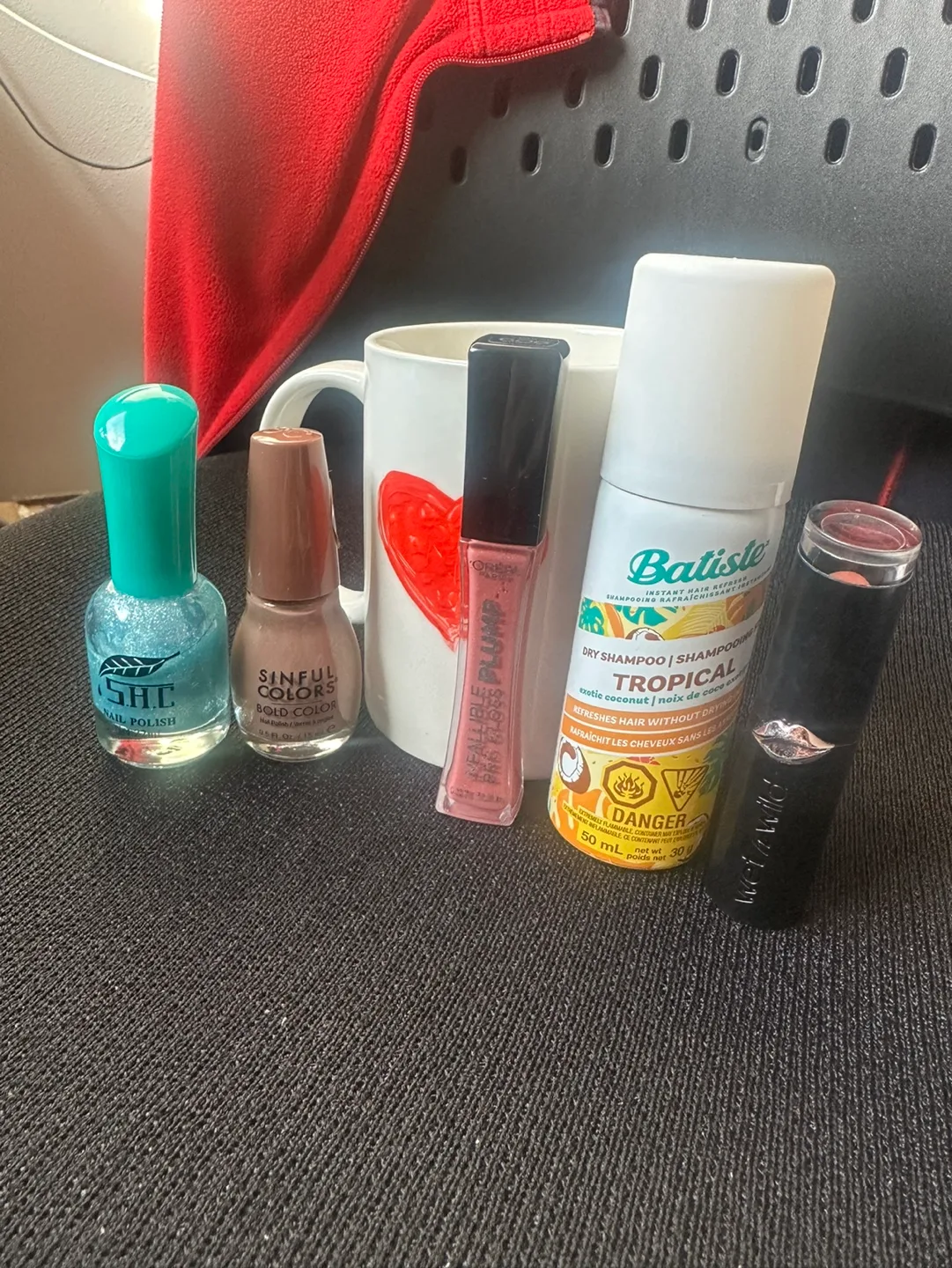 Nail Polish, Lipstick, Dry Shampoo, and Lip Gloss Lot thumbnail