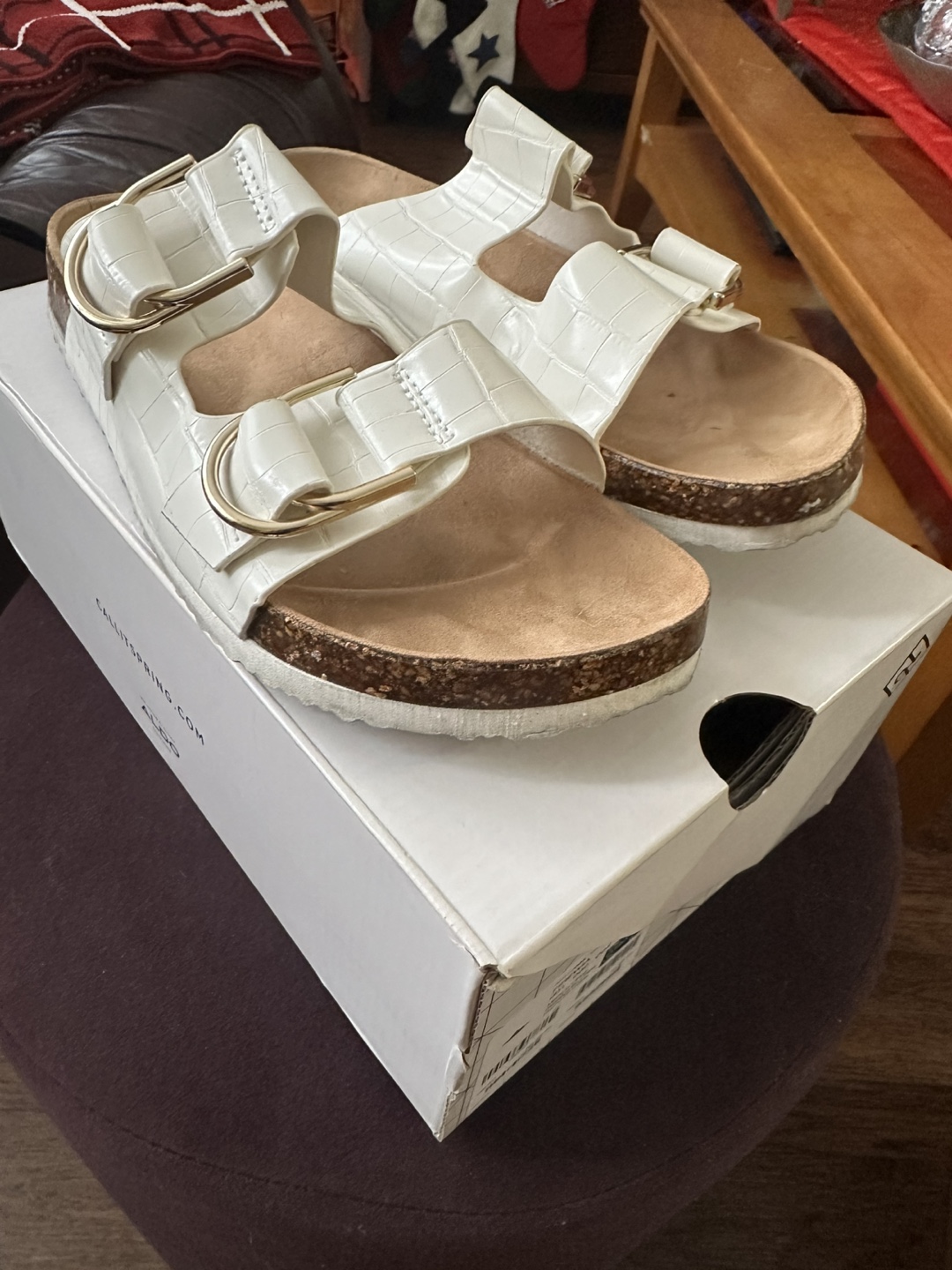 White Buckle Sandals - photo 2