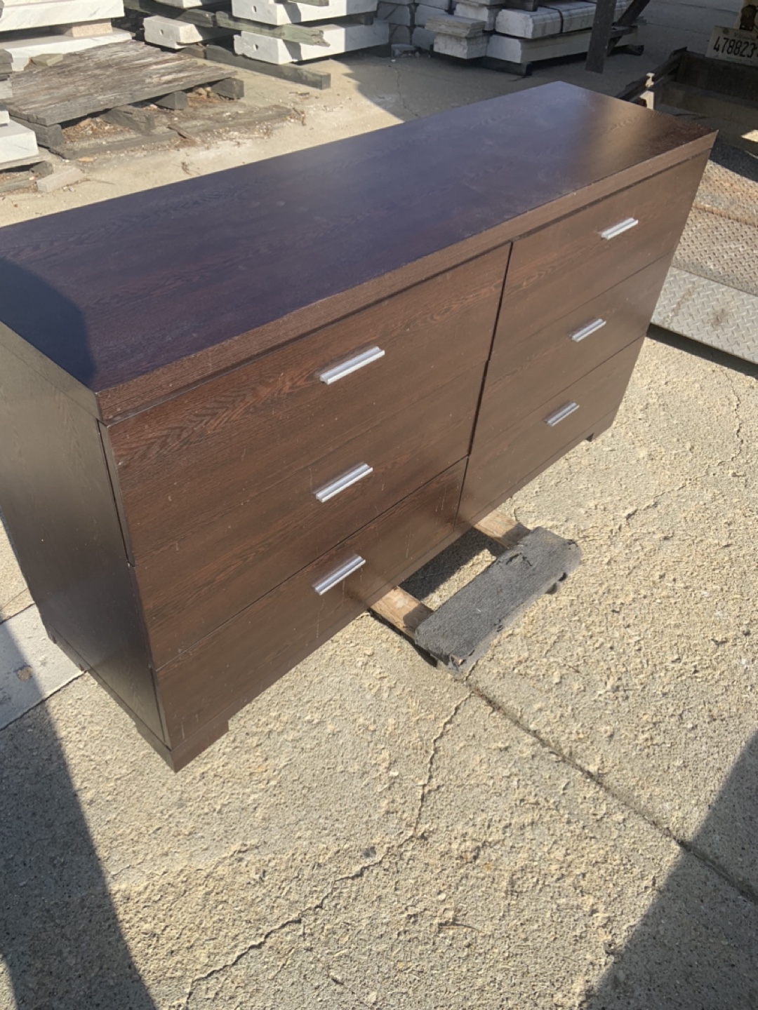 Dark Brown 6-Drawer Dresser