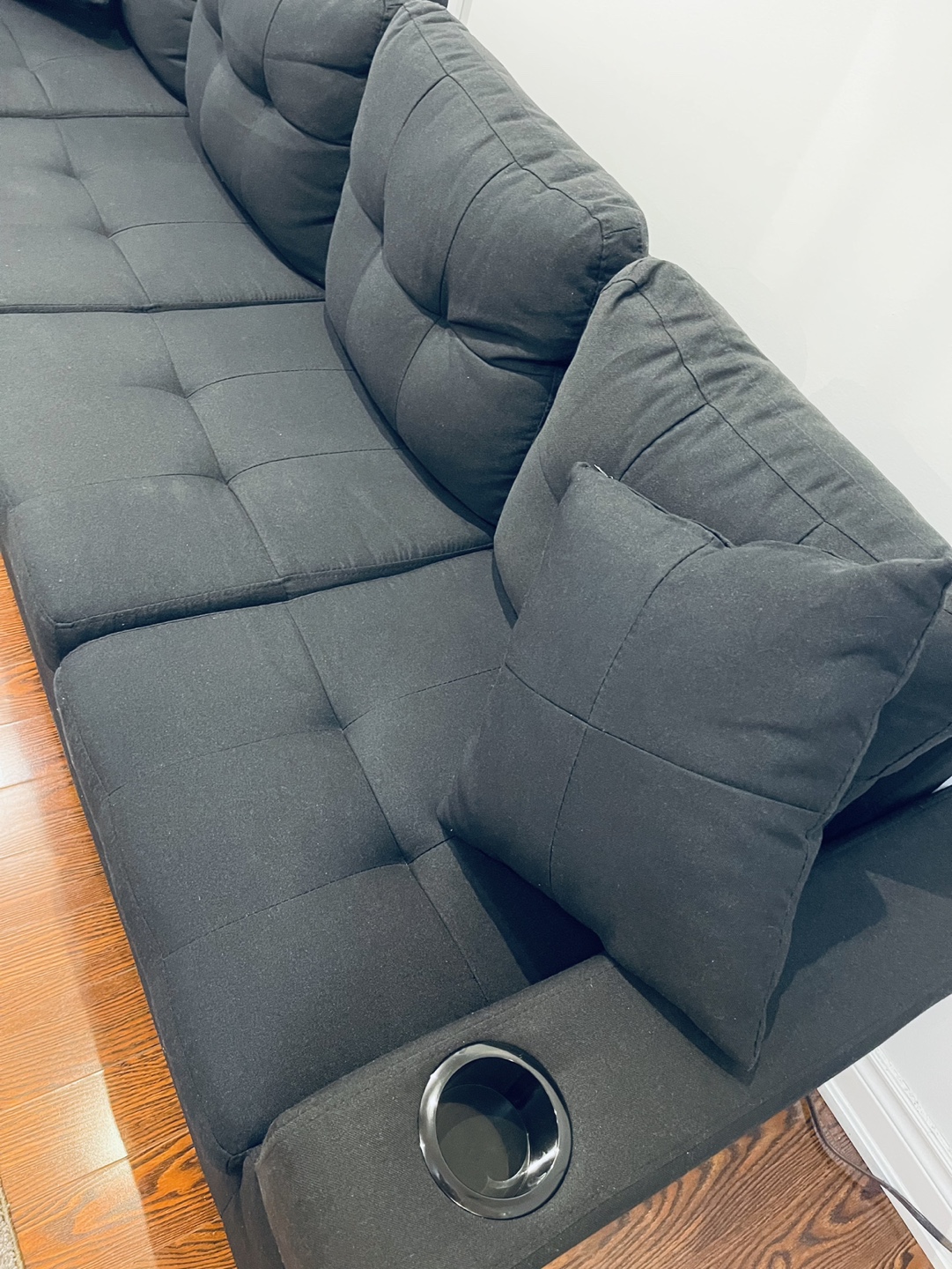 Black Sectional Sofa - photo 4
