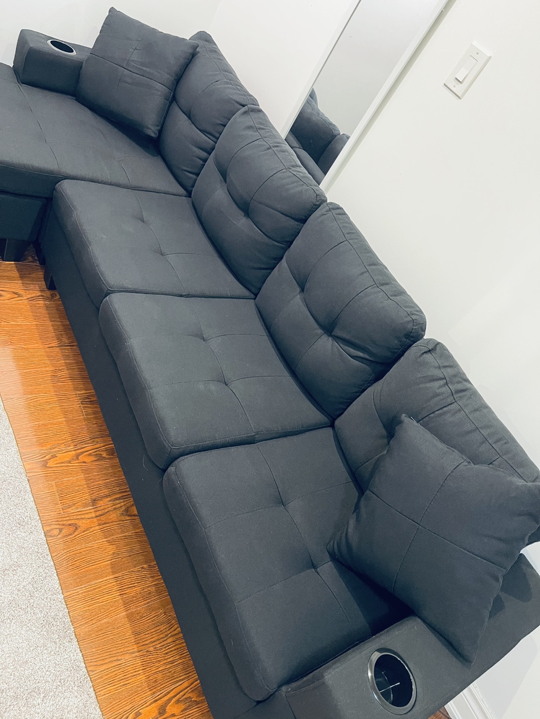Black Sectional Sofa - photo 2