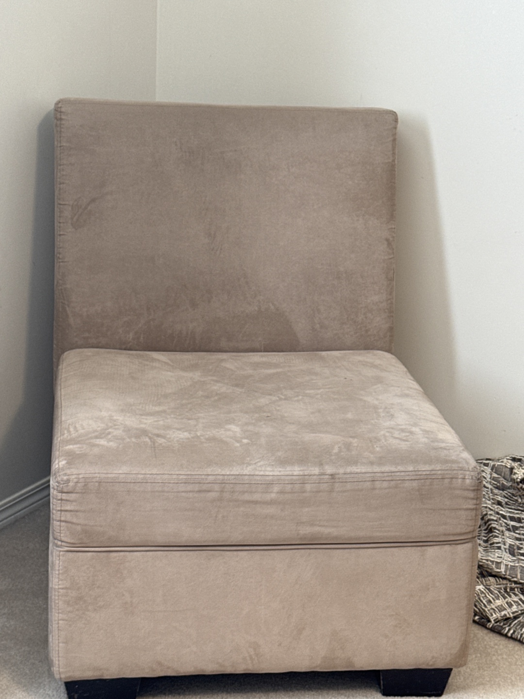 Beige Storage Ottoman