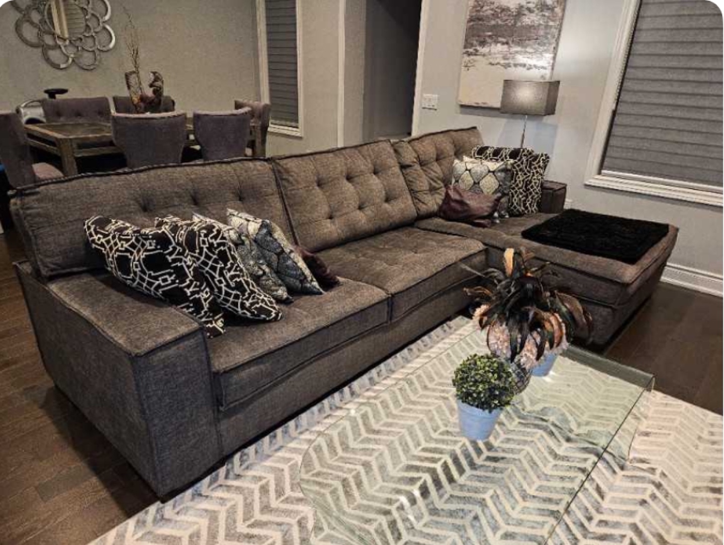 Luxurious Grey Sectional Sofa from Ashley - photo 2