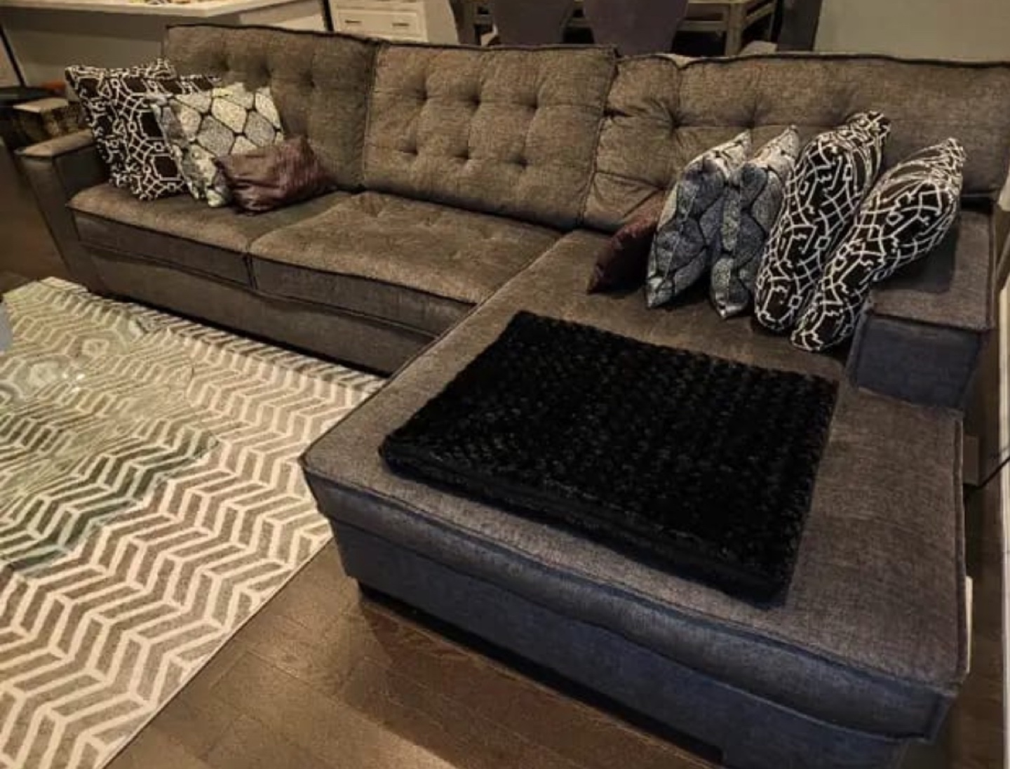 Luxurious Grey Sectional Sofa from Ashley