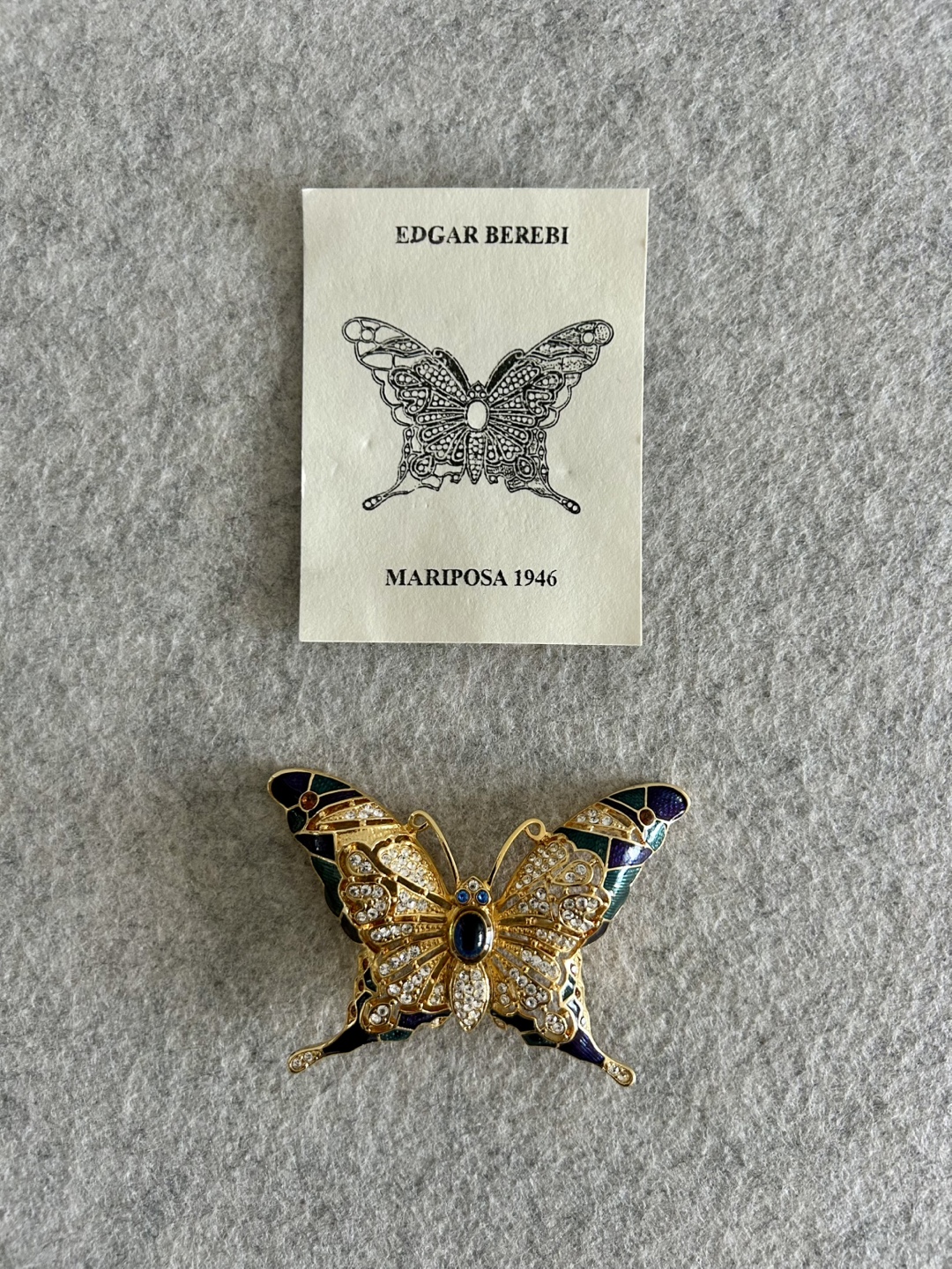 Limited Edition Edgar Berebi Mariposa 1946 Butterfly Brooch