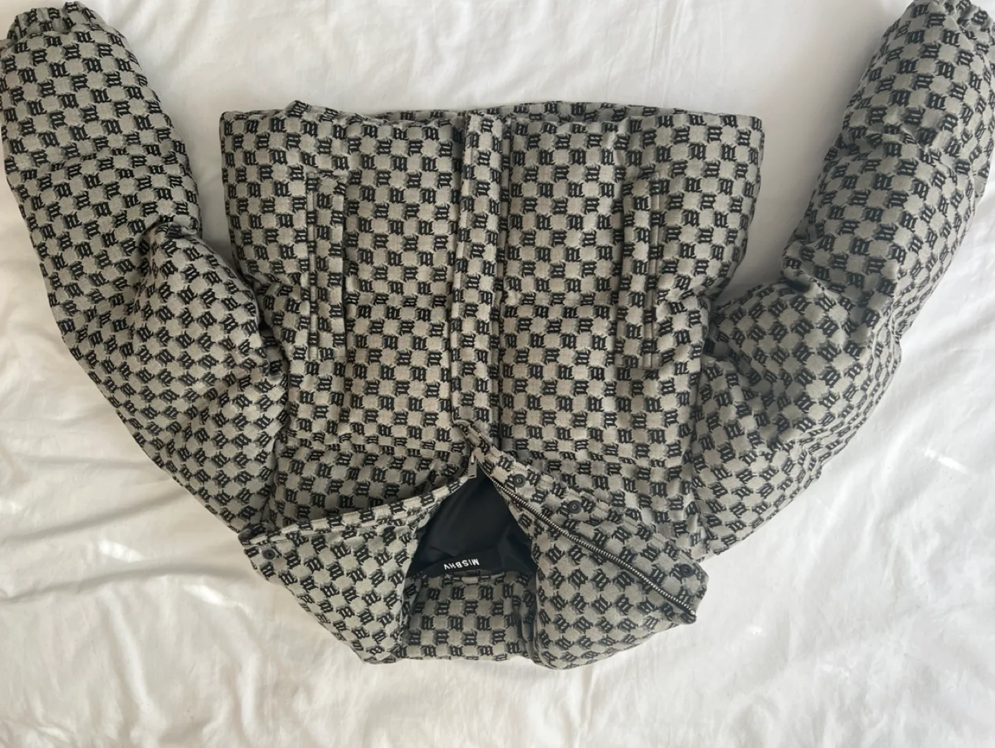 MISBHV Gray Monogram Puffer Jacket XS image indicator(2)