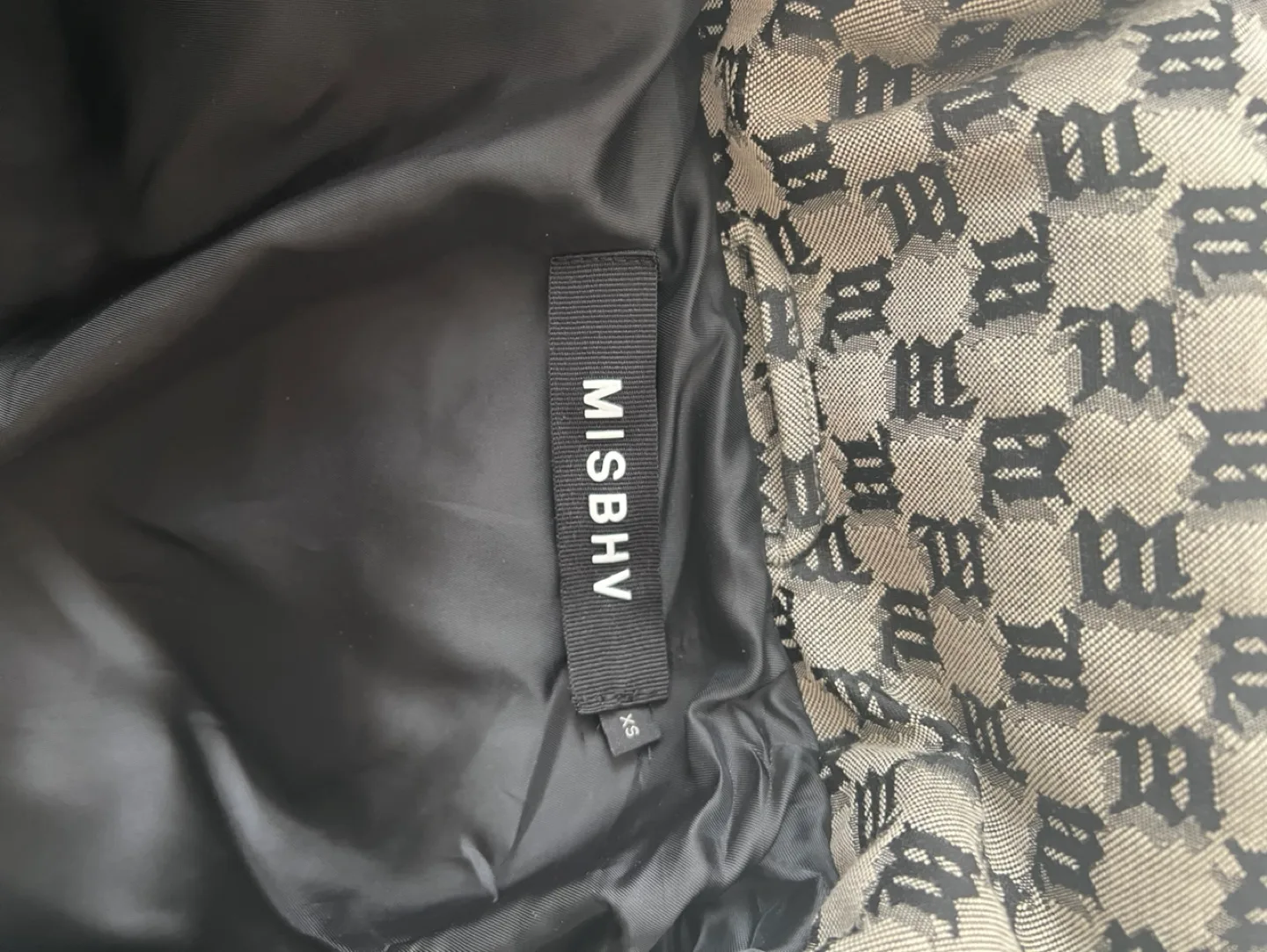 MISBHV Gray Monogram Puffer Jacket XS image indicator(4)