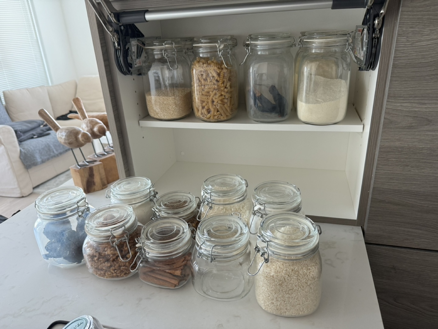 Set of 19 Glass Storage Jars with Lids - photo 2