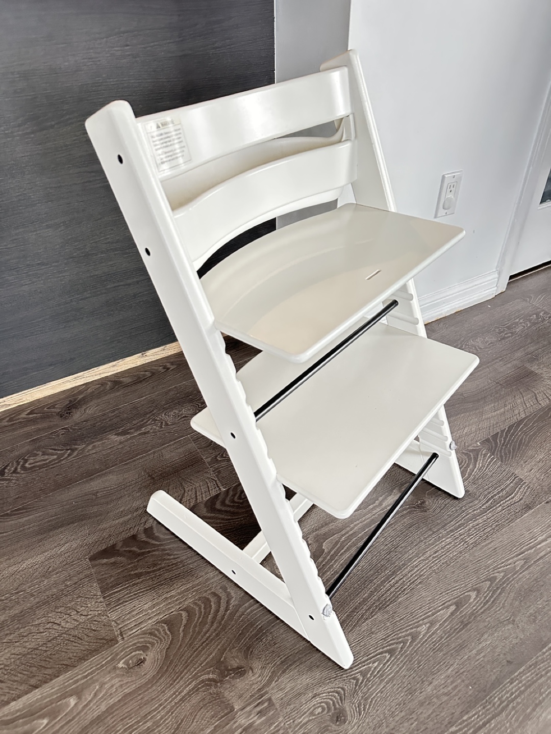 Stokke Tripp Trapp High Chair - White - With back pocket