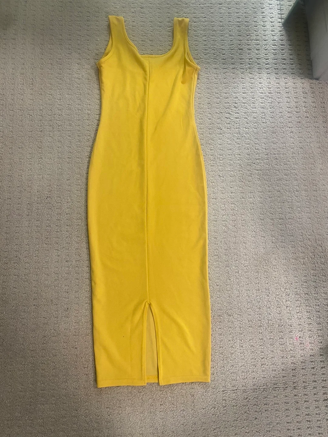 Yellow Bodycon Midi Dress image indicator(3)