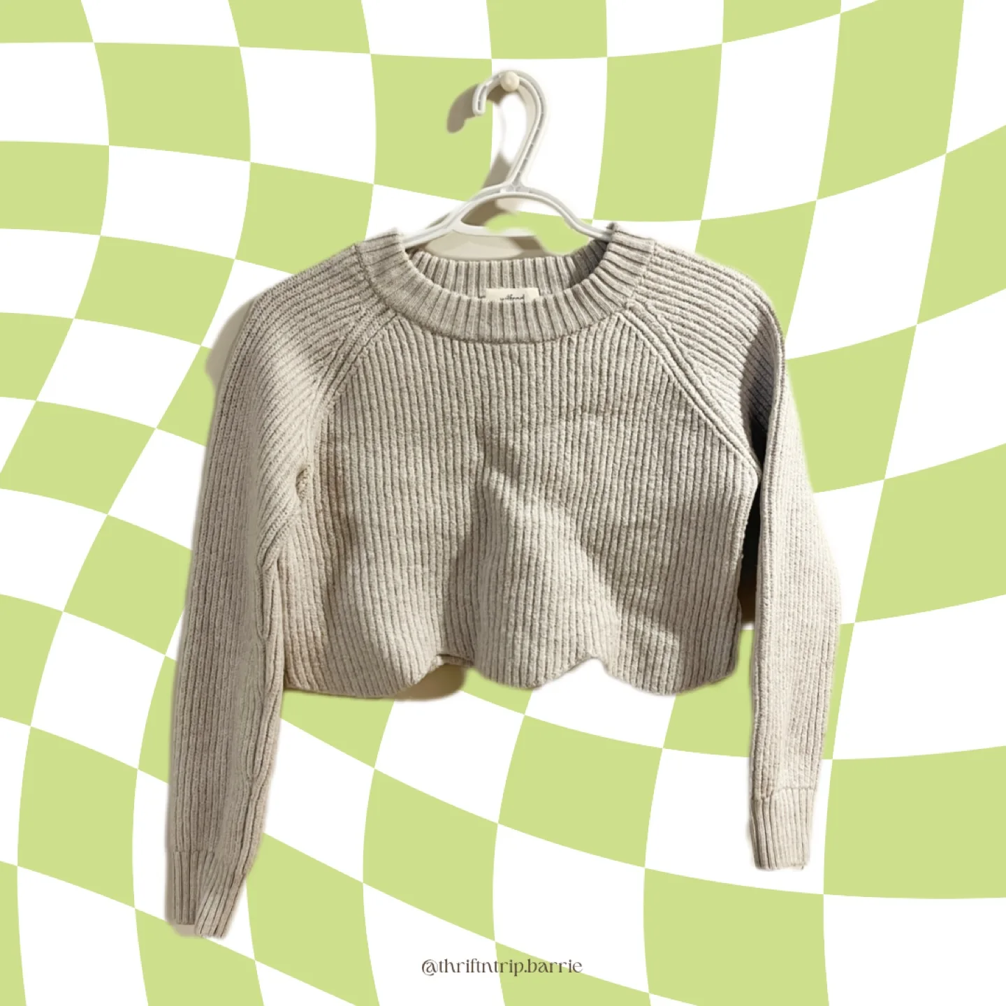 Wilfred Grey Crop Sweater Size S thumbnail