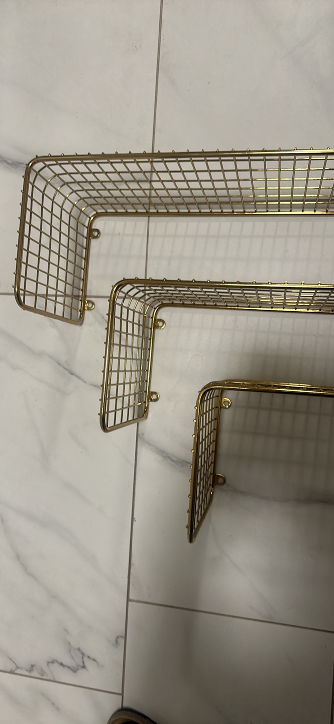 Set of 3 Gold Wire Wall Shelves from IKEA - photo 2