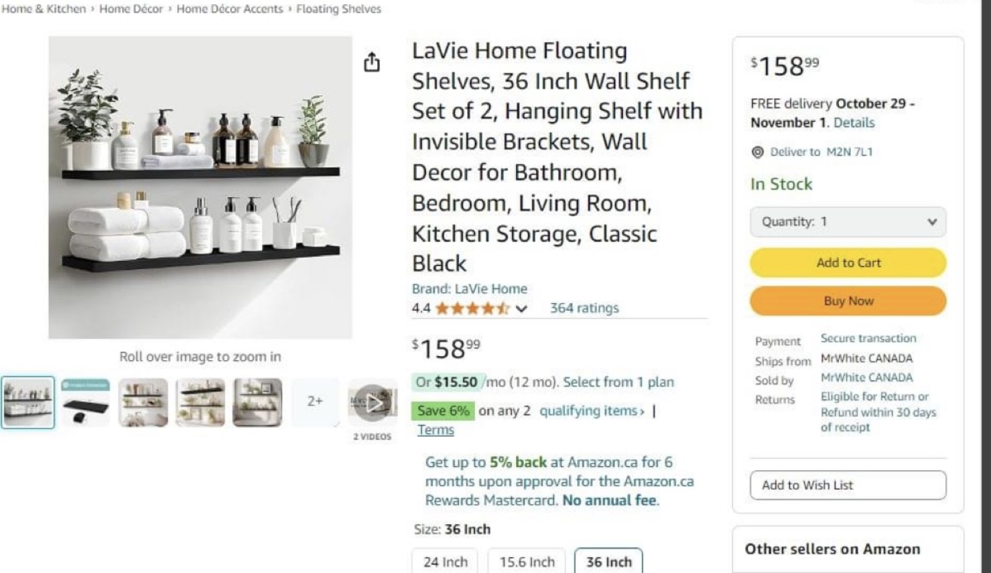 LaVie Home Floating Shelves - photo 2