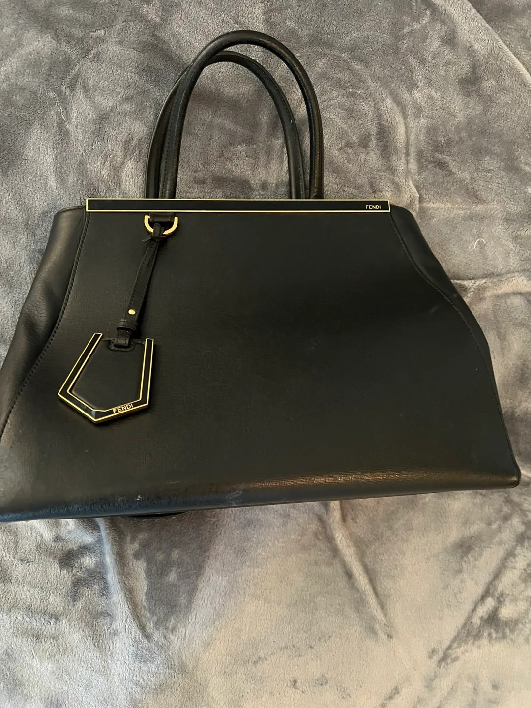 Fendi 2Jours Black Leather Handbag thumbnail