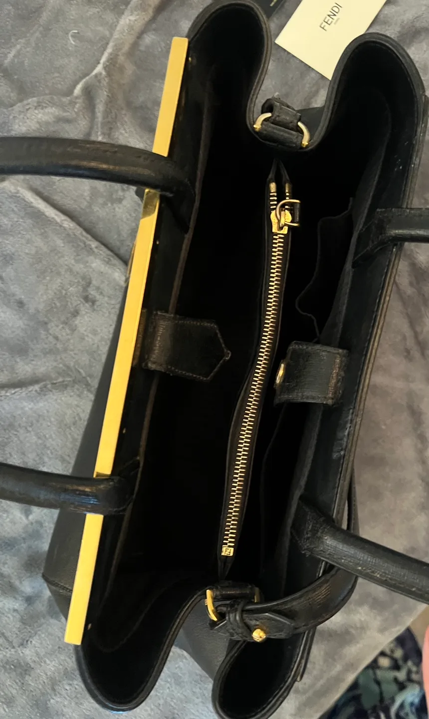 Fendi 2Jours Black Leather Handbag image indicator(6)