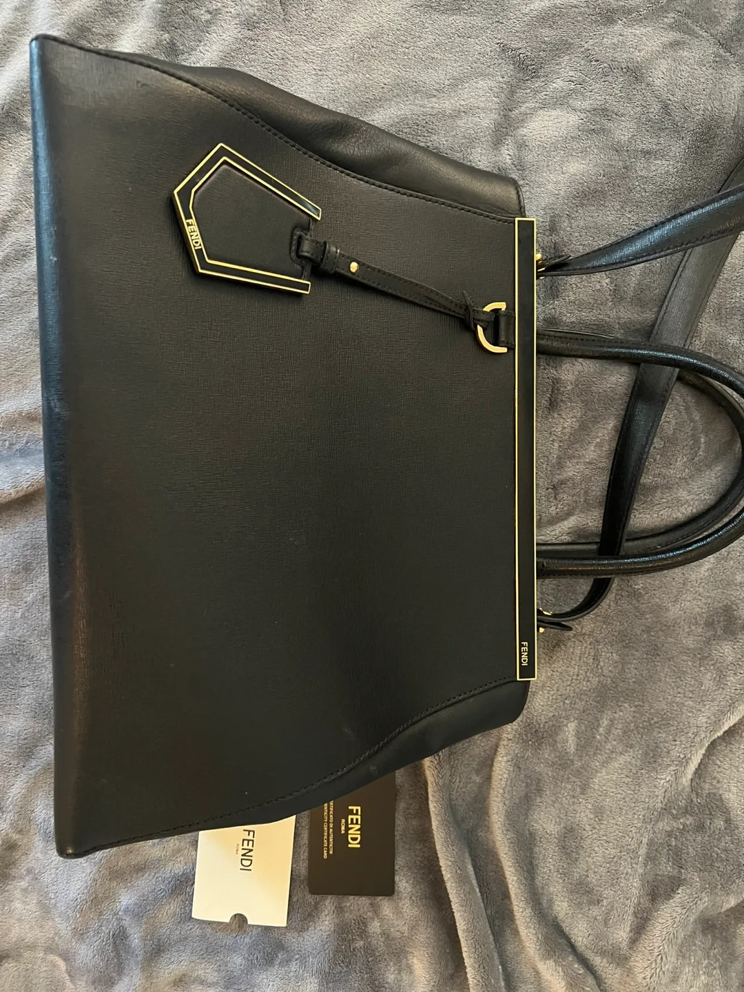 Fendi 2Jours Black Leather Handbag image indicator(3)