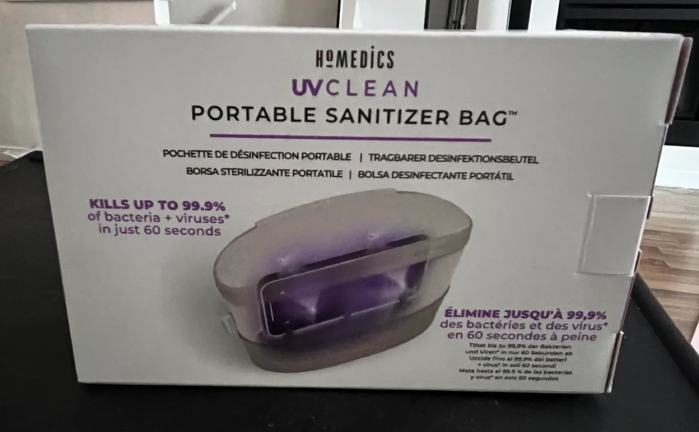 Homedics UVClean Portable Sanitizer Bag image indicator(4)