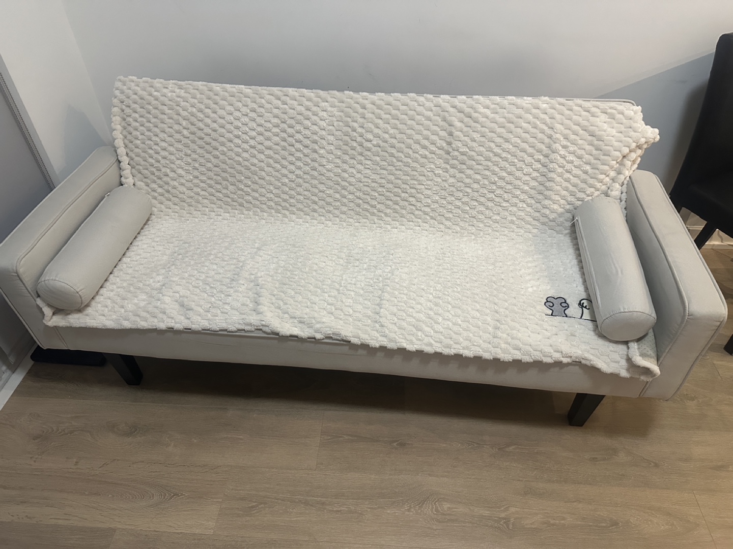 Beige Futon Sofa Bed - photo 3
