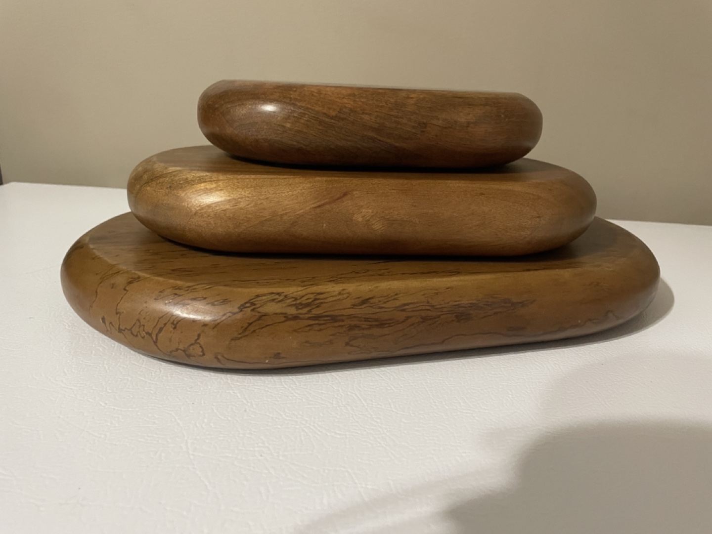 Set of 3 Wood Serving Trays