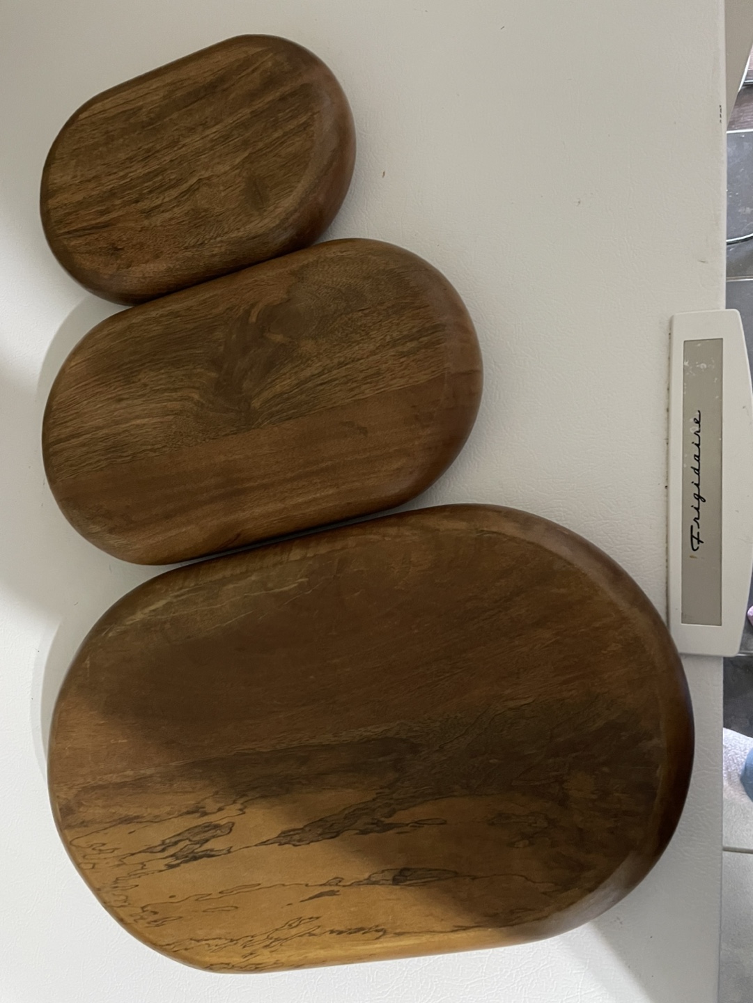 Set of 3 Wood Serving Trays - photo 2