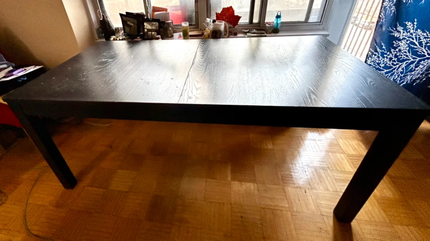 IKEA Black Extendable Dining Table image indicator(5)