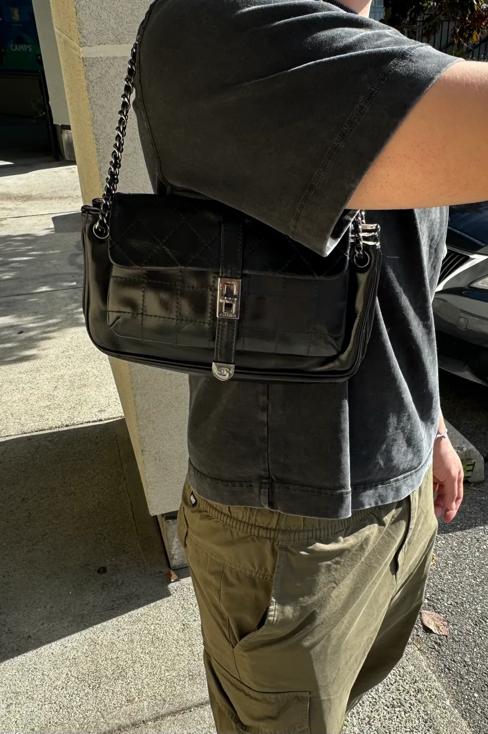 SALE Authentic Chanel Mademoiselle Lock Accordion Flap Bag image indicator(3)