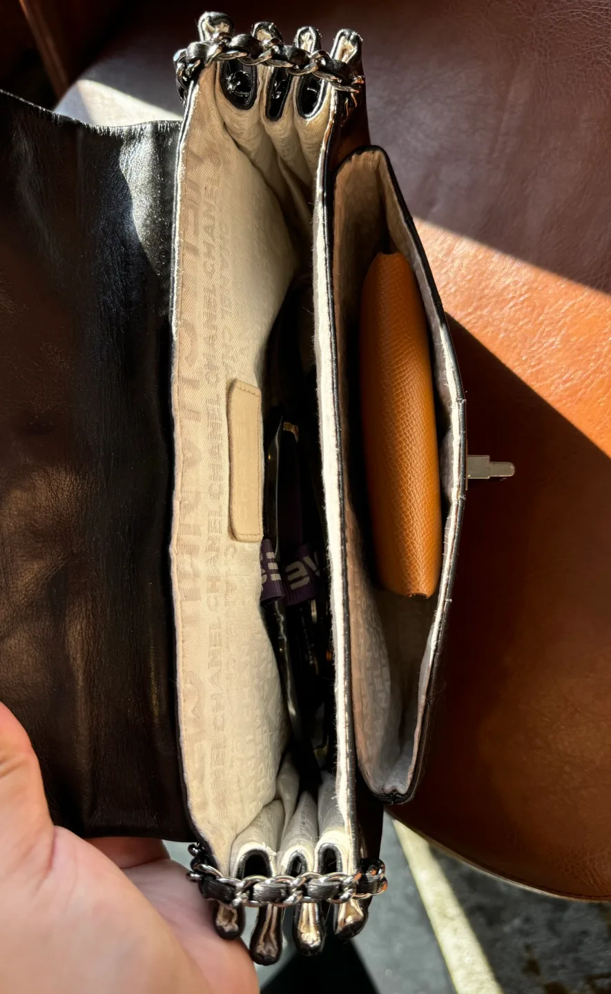 SALE Authentic Chanel Mademoiselle Lock Accordion Flap Bag image indicator(4)