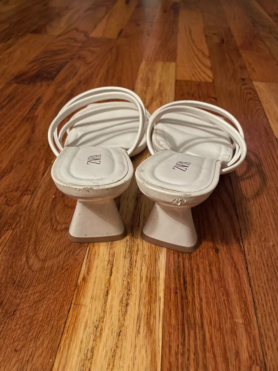 Zara White Strappy Heels image indicator(4)