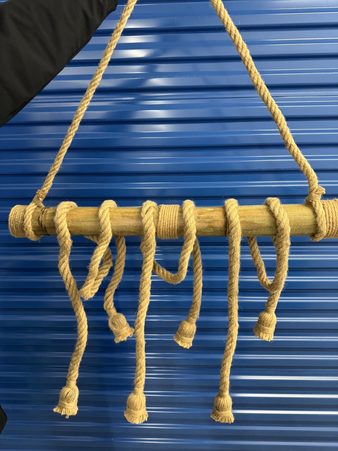 Rustic Rope Chandelier - Unique Handmade Pendant Light - photo 2