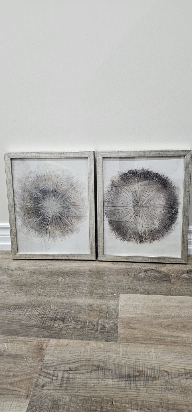 Set of 2 Framed Abstract Art Prints
