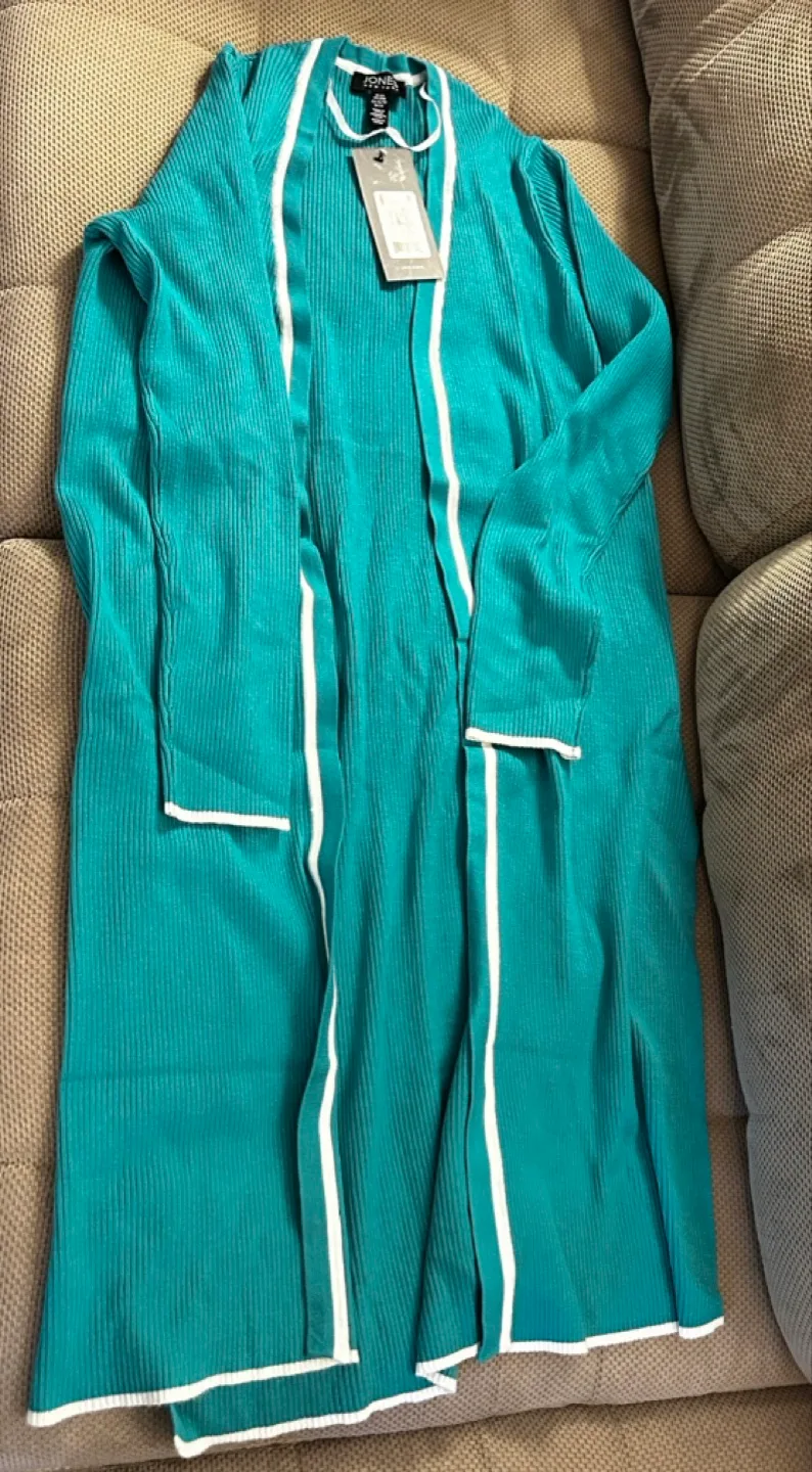Jones New York Teal Cardigan & Top Set image indicator(5)
