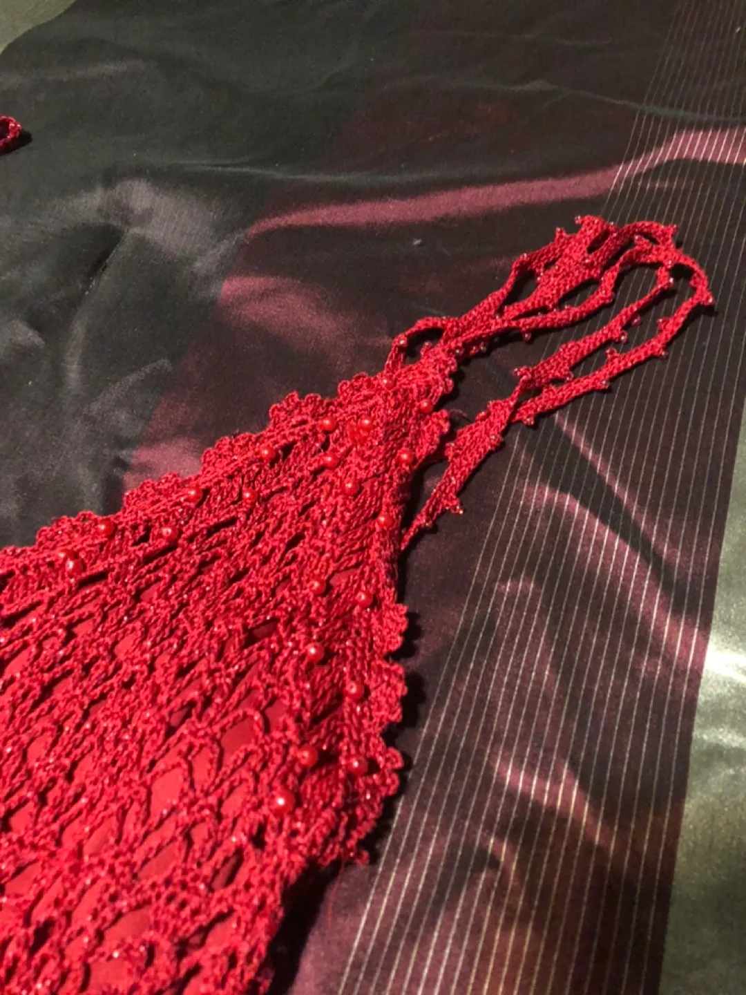 Red Crochet Tank Top. #ThriftyPicks image indicator(3)