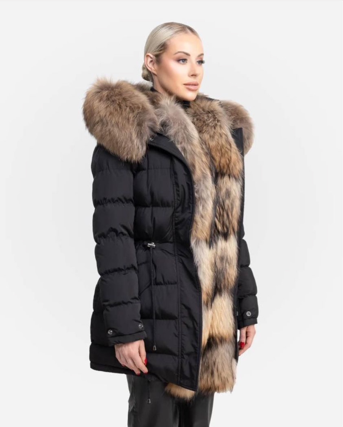 CUIR DIMITRI LEXI Fur Trim Down Jacket