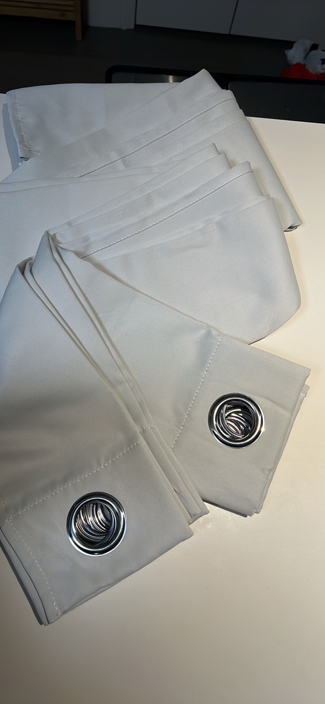 Grey Blackout Curtains with Grommets - photo 2