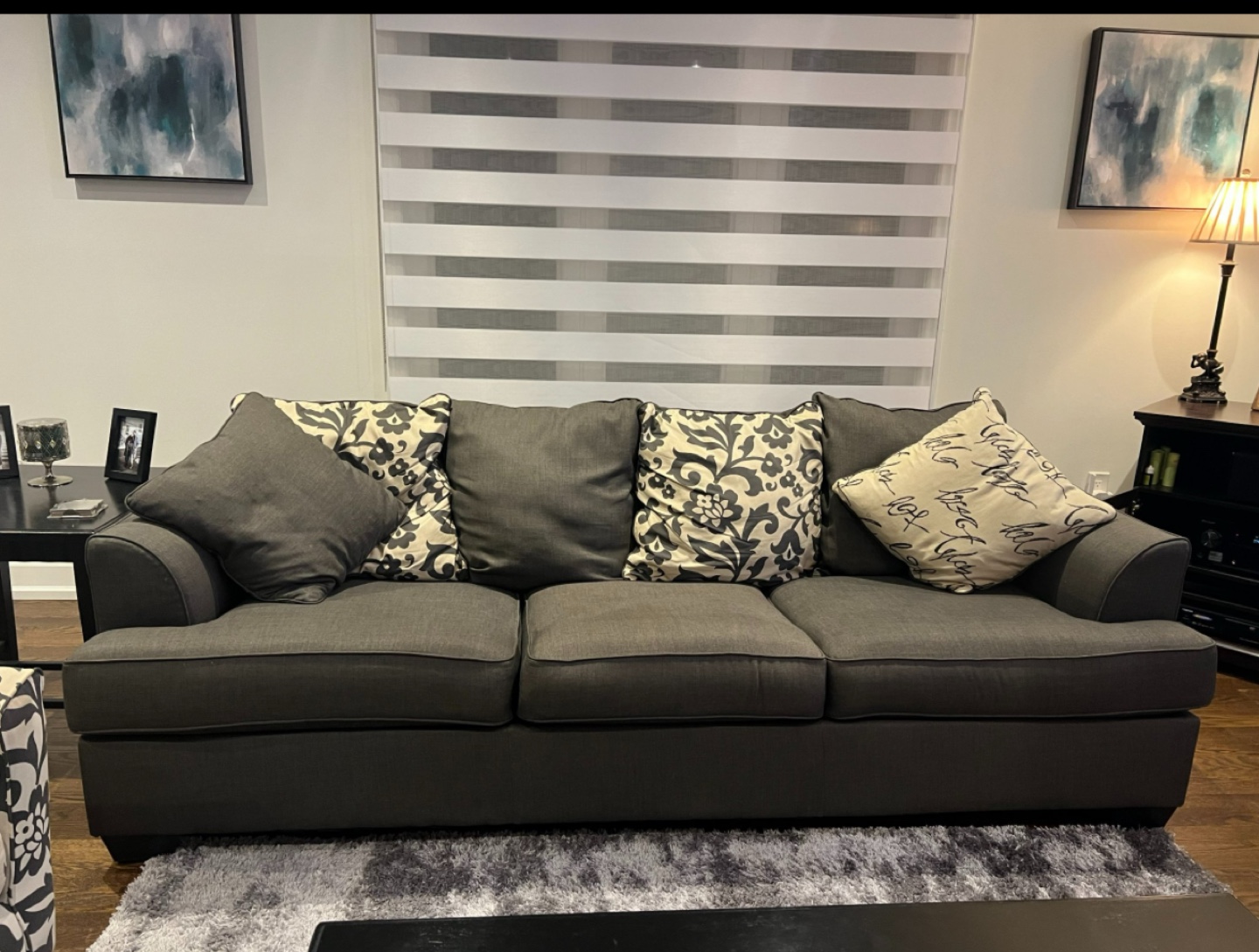 Grey Fabric Sofa set of 2