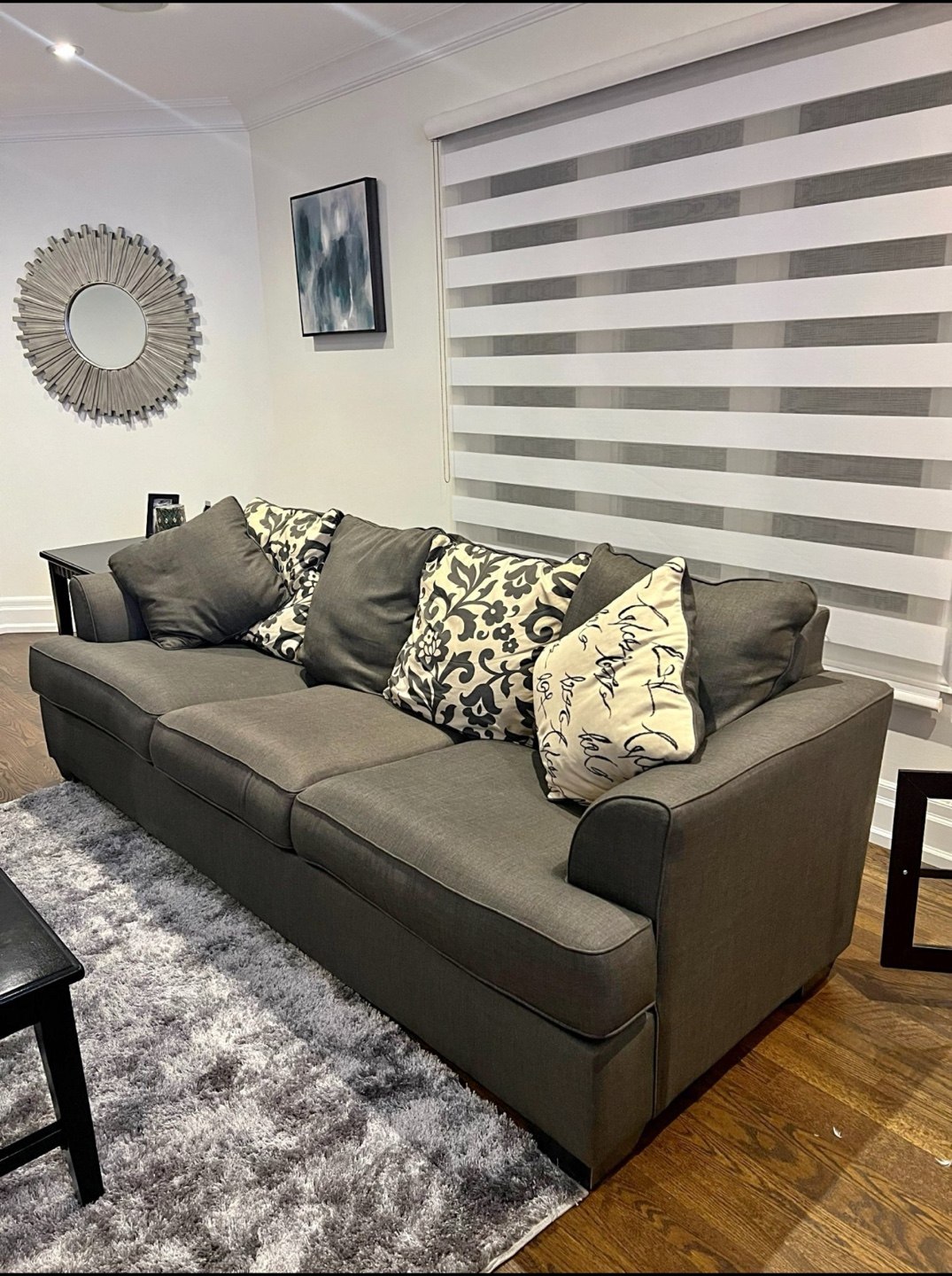 Grey Fabric Sofa set of 2 - photo 2