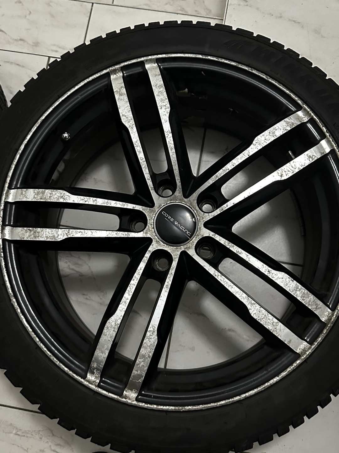 18" Rims with Winter Tires 235 40 R18 5x112 bolt pattern - photo 2