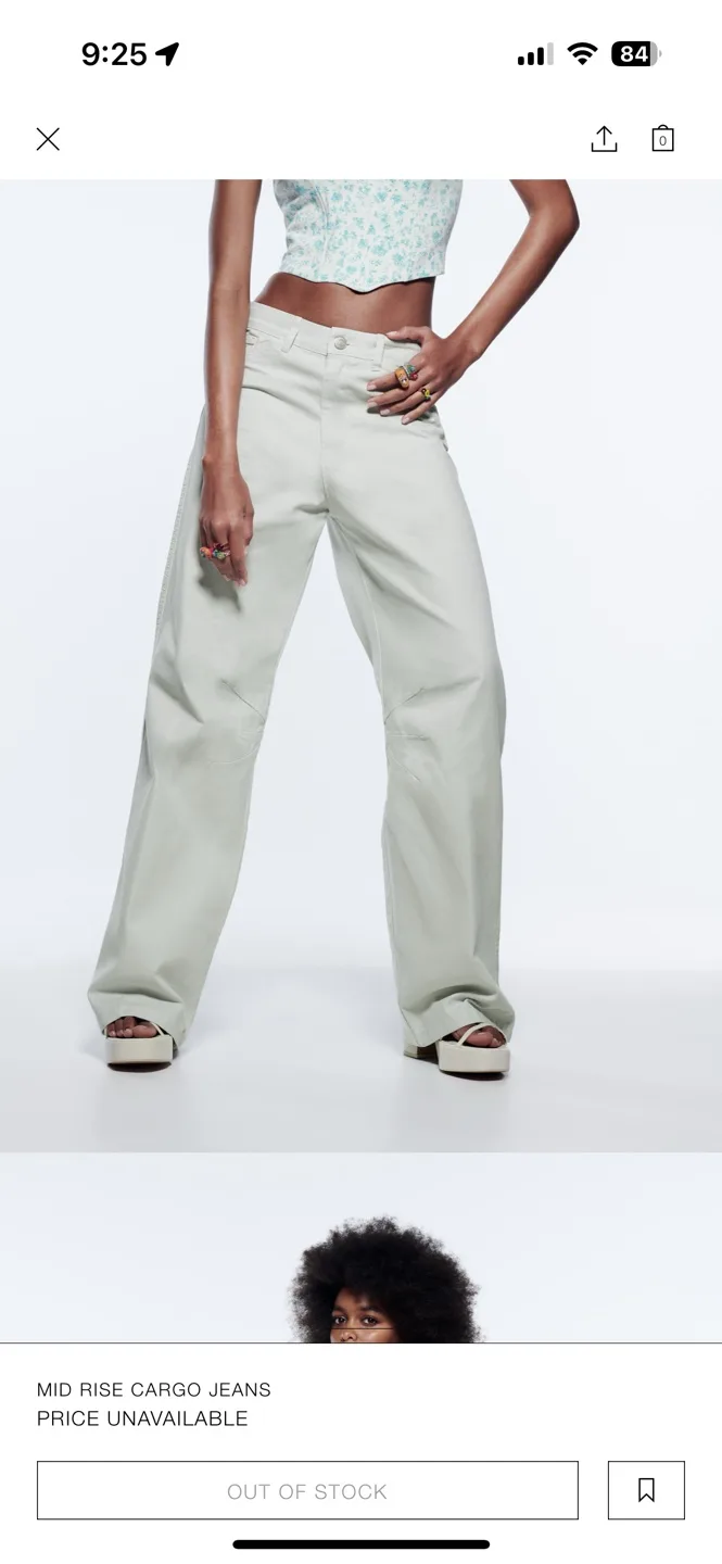 Zara Mid Rise Cargo Jeans #ThriftyPicks image indicator(4)