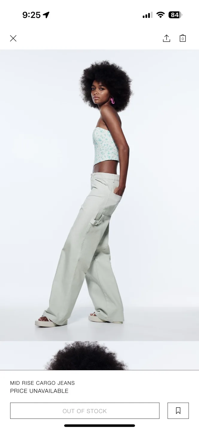 Zara Mid Rise Cargo Jeans #ThriftyPicks image indicator(3)