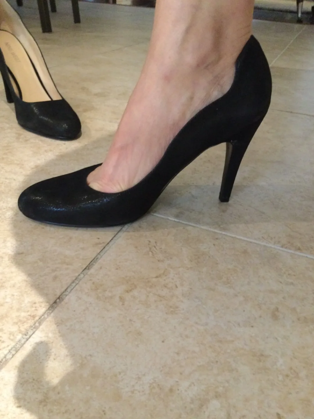 Nine West Black Leather Heels image indicator(3)