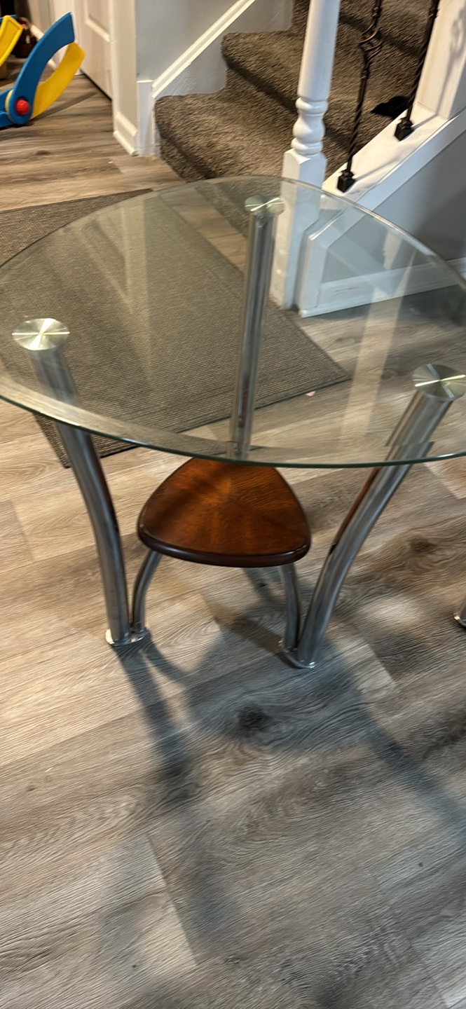 Glass End Table - photo 2