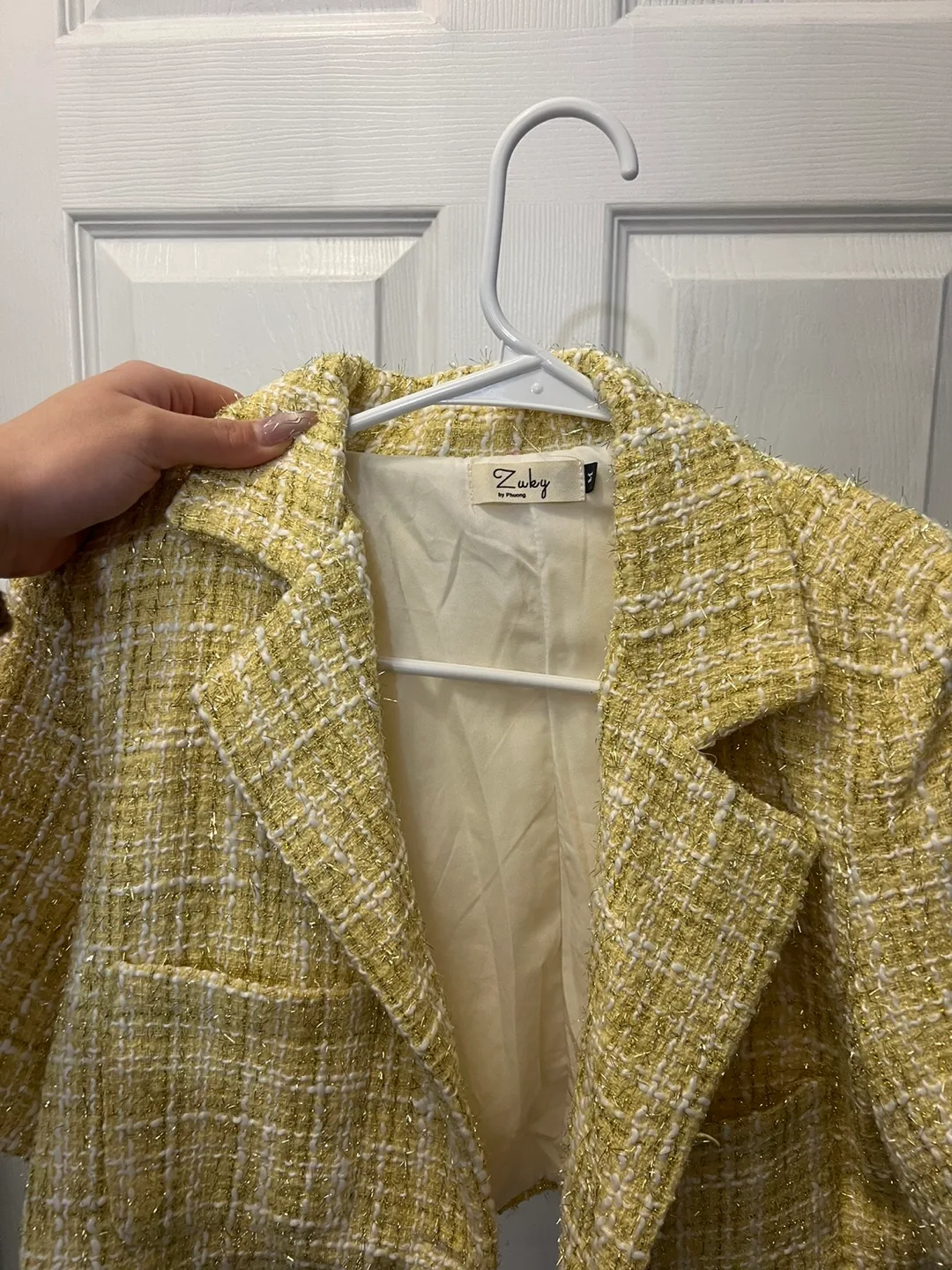 Yellow Tweed Blazer thumbnail
