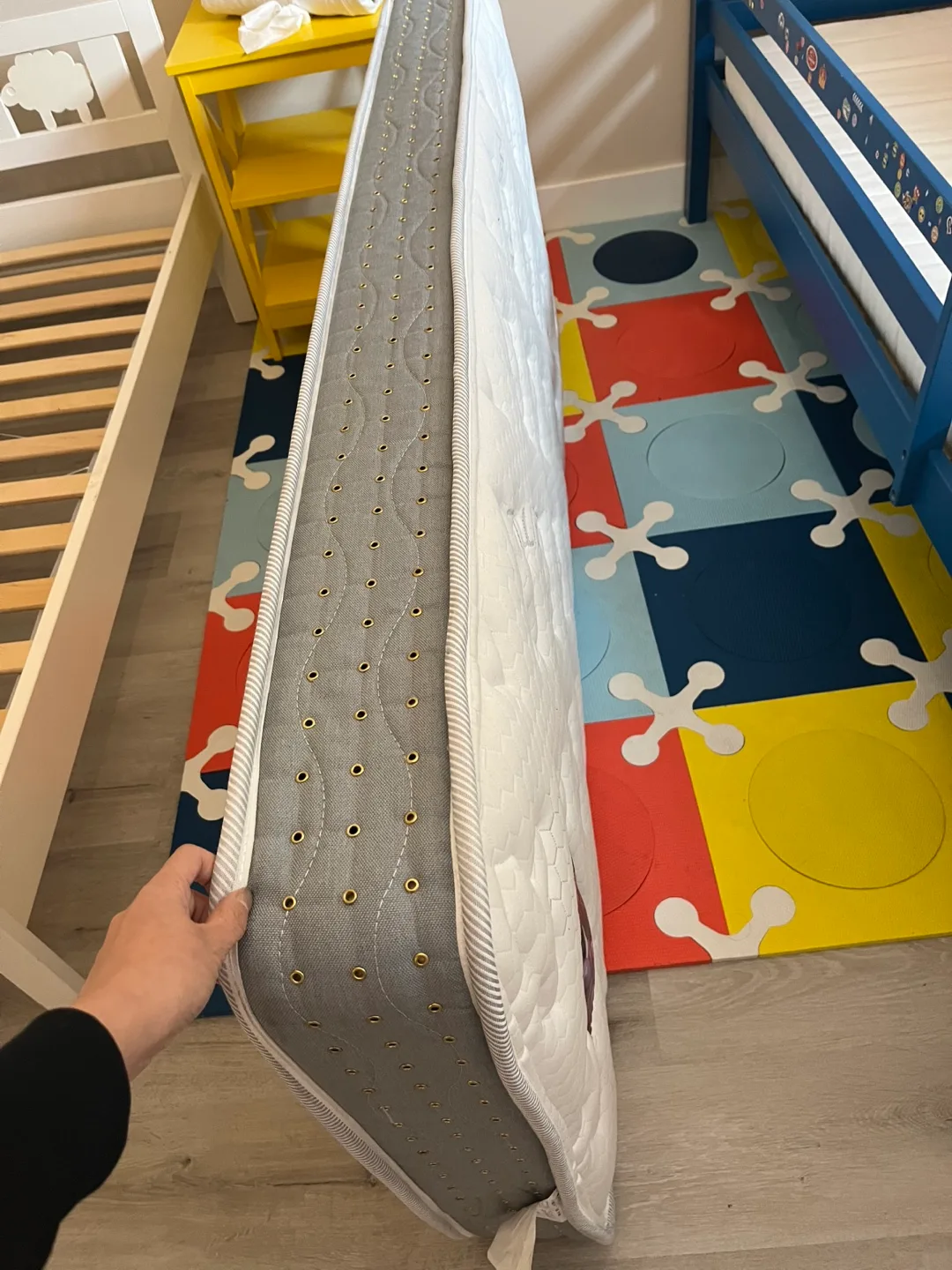 IKEA KRITTER White Twin Bed with mattress image indicator(6)