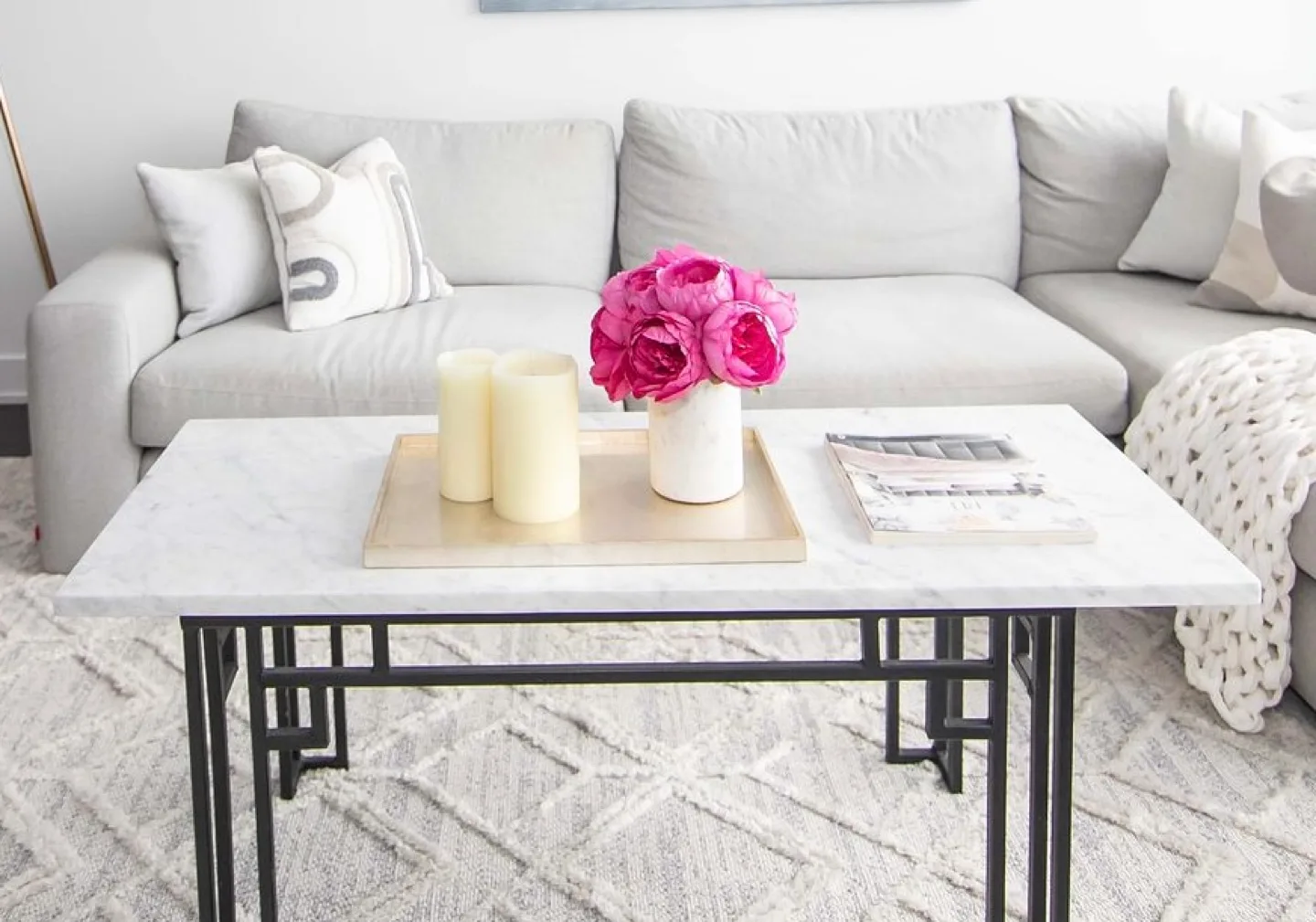 EQ3 custom marble & brass coffee table image indicator(3)