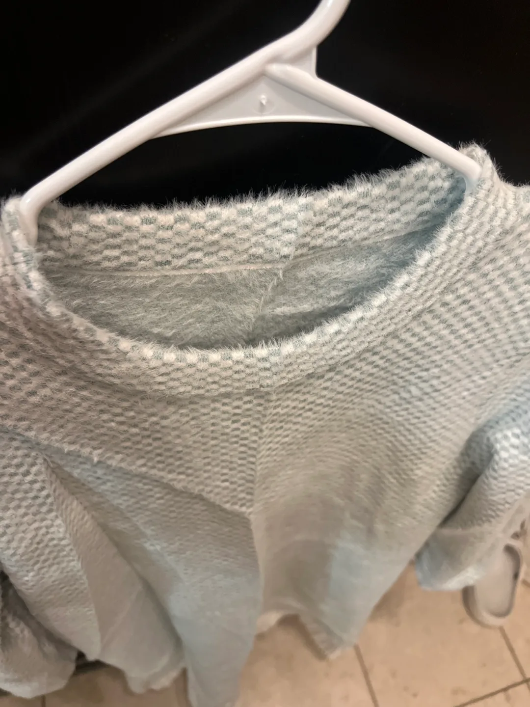 Green and white checkered sweater dress image indicator(2)