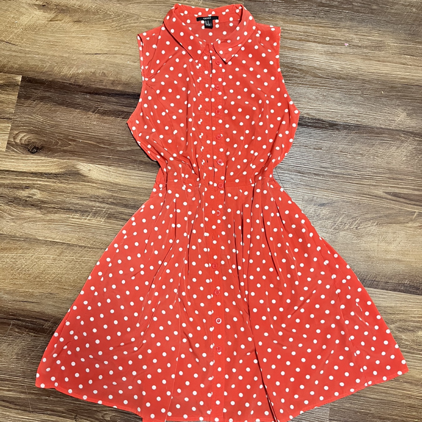 Forever 21 Red and White Polka Dot Dress