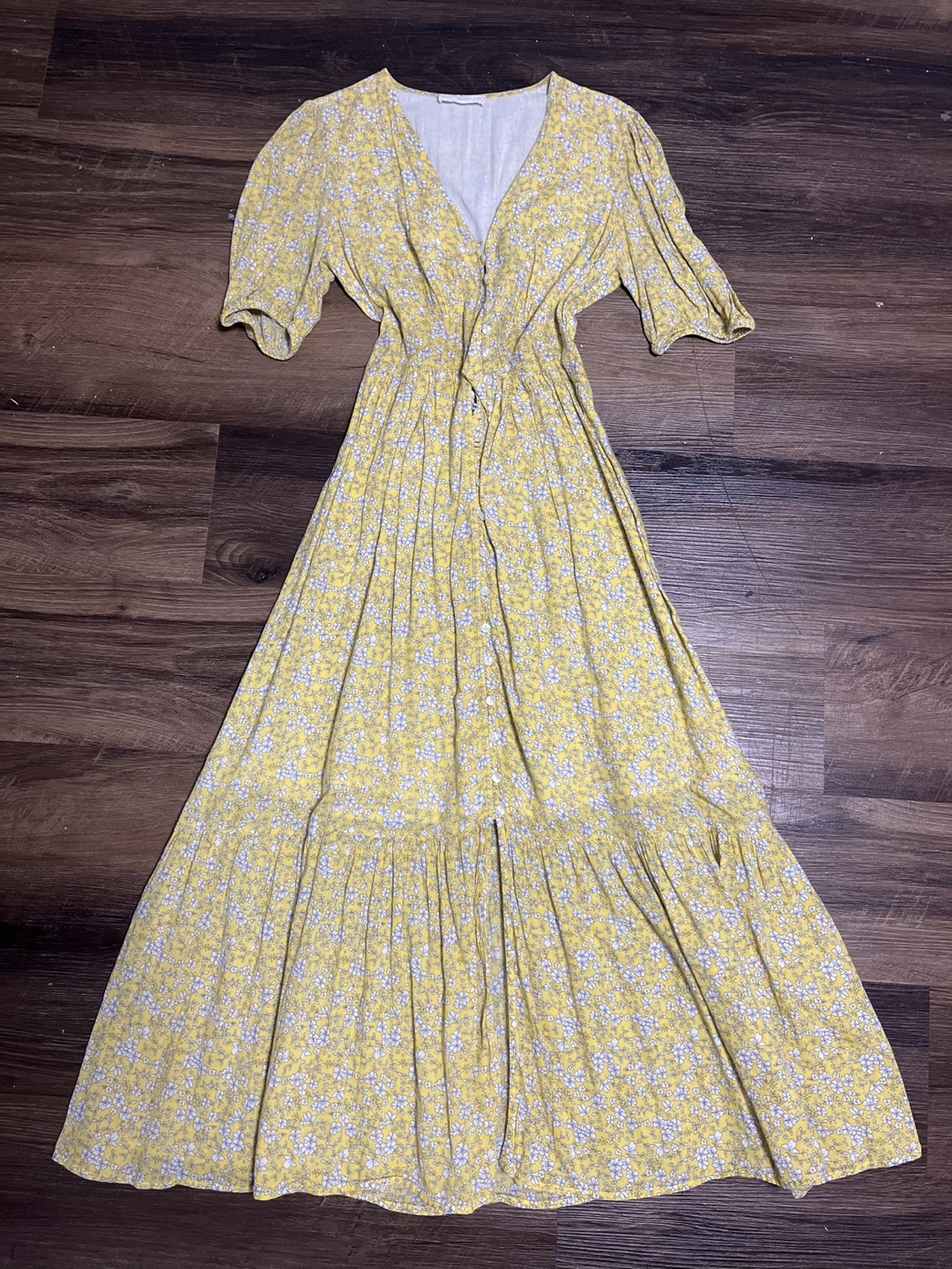 Yellow Floral Maxi Dress