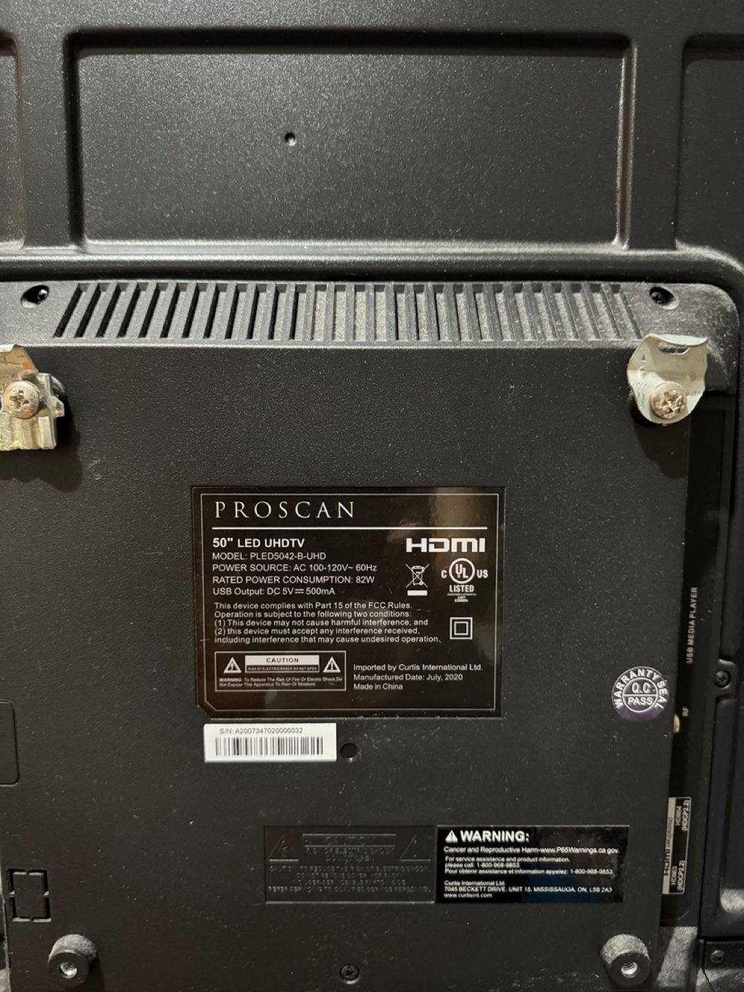 Proscan 50” LED UHDTV - photo 2