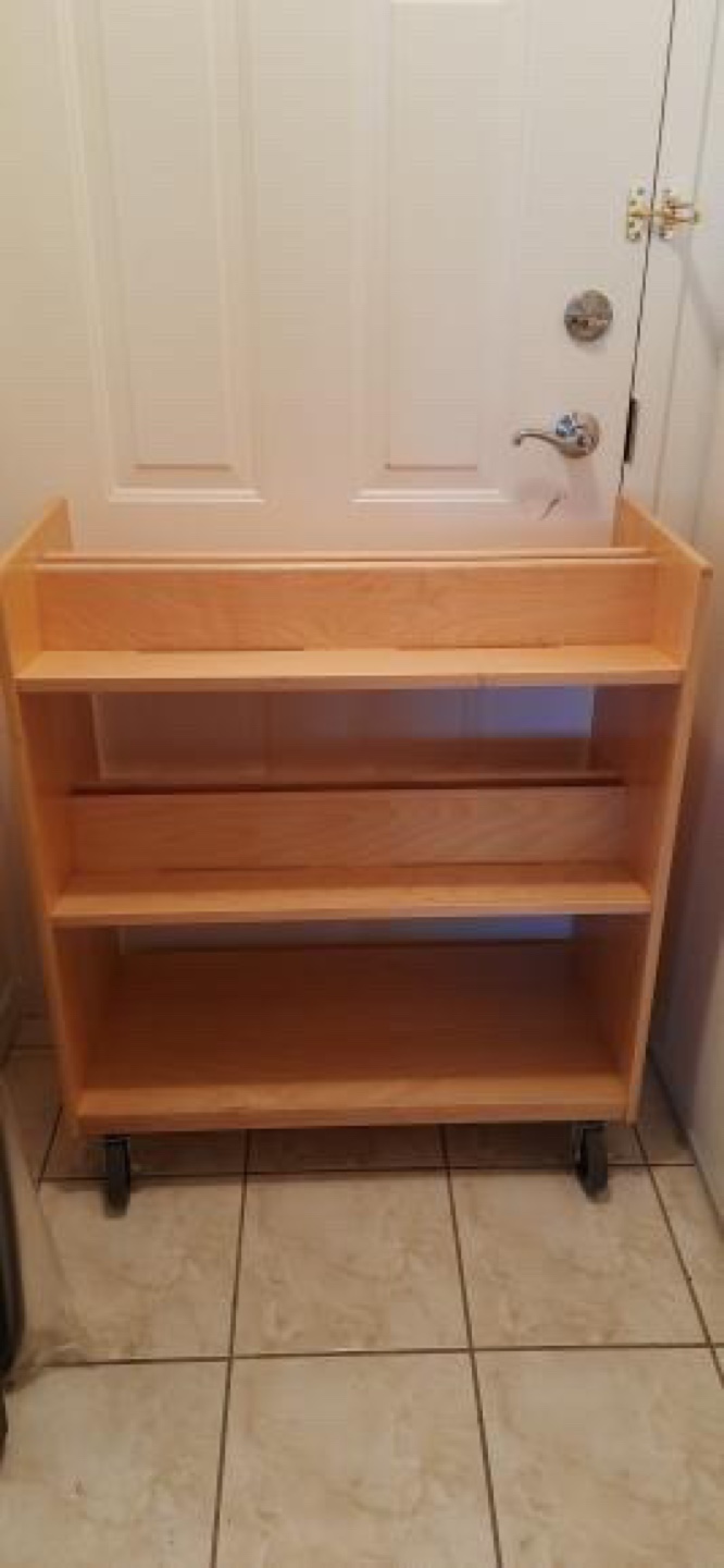 Wooden Rolling Bookshelf - photo 2